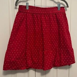 Loft Red polka dot skirt. Size M